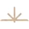 Ekena Millwork Kennewick Smooth Timber Gable Bracket, Douglas Fir, 60"W x 30"H x 1 1/2"D x 3 1/2"F, 12/12 Pitch GBW060X30X0204KEN00SDF - alternate 1